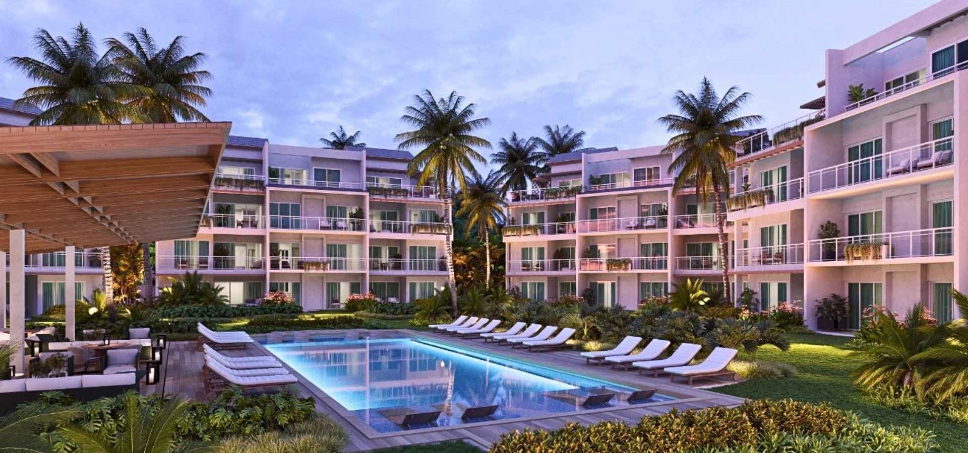  Las Terrenas Apartamentos en Residencial Frente a la Playa 