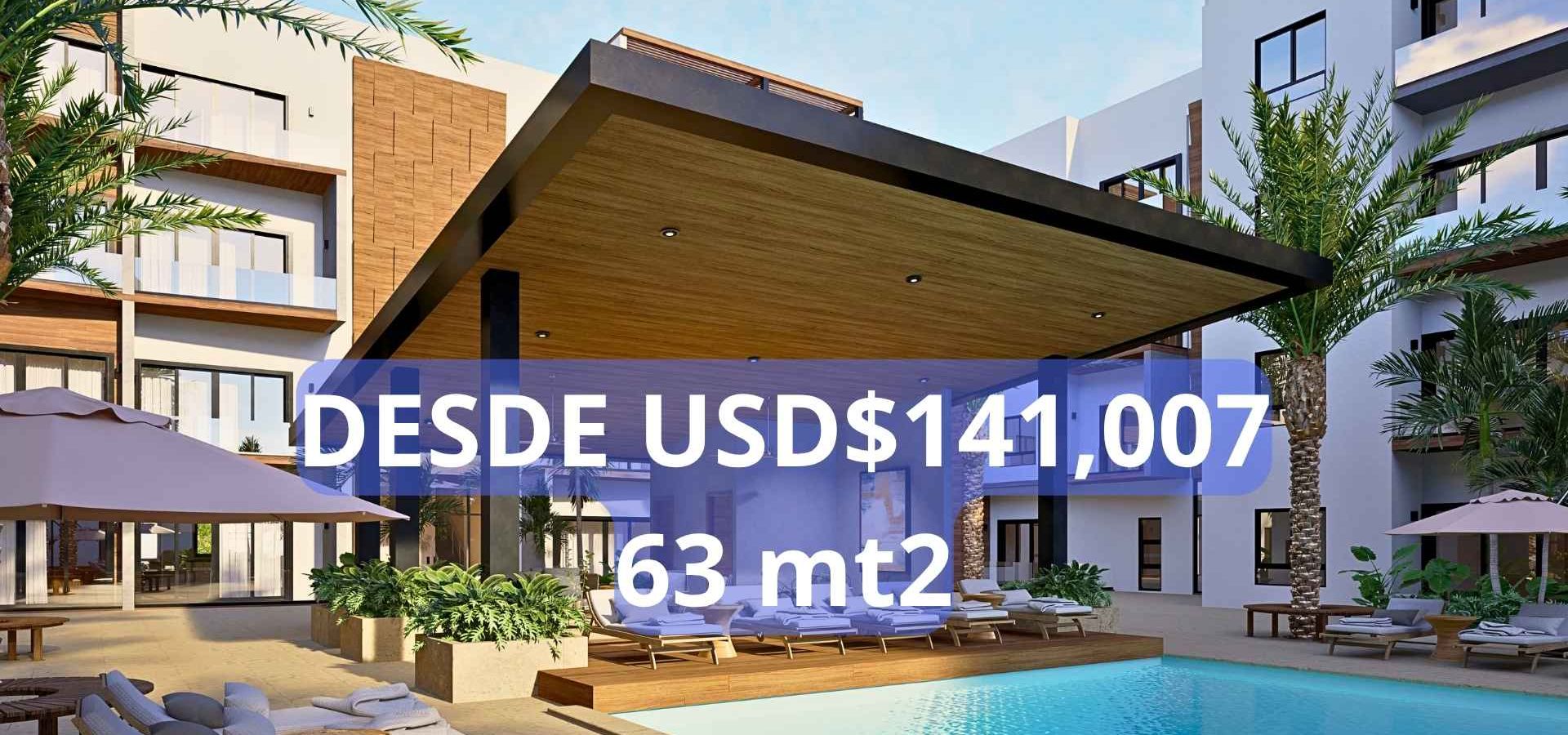  Downtown Punta Cana Separación USD$2,500 Cómodas Cuotas 